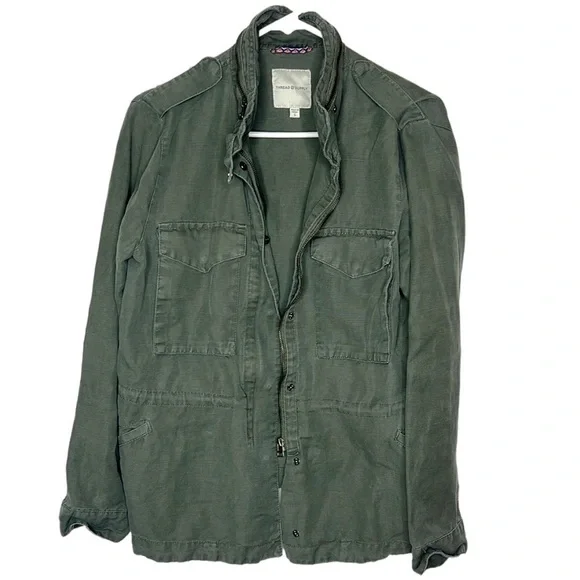 Thread & Supply Olive Utility Jacket - Picture 1 of 9